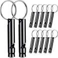 thumbnail image 1 of HNZHSL 12 Pcs Silbato de Emergencia Silbato de Supervivencia Silbato de Emergencia con Cordón Silbatos Aluminio con Aleación de Aluminio con Llavero Silbato de Supervivencia de Alto Decibelio Acampar, 1 of 7