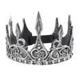 thumbnail image 1 of Plastic Tiara Crown Men King Crown Adult Halloween Crown Soft Headband Costume Headdress, 1 of 4