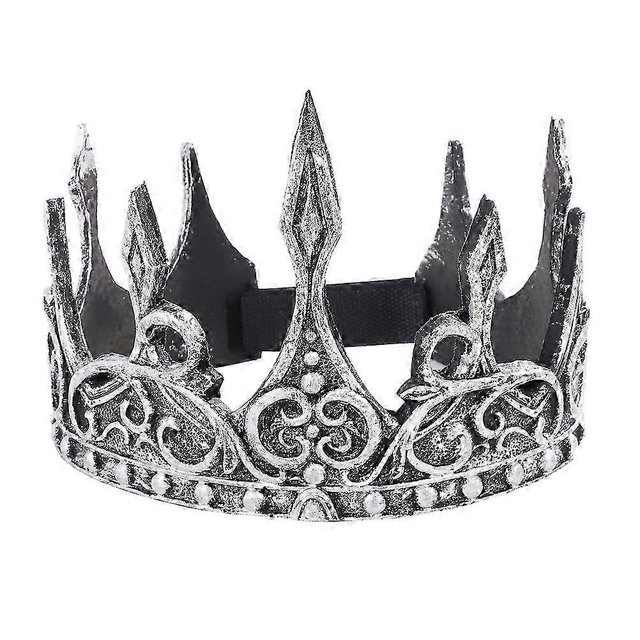 Plastic Tiara Crown Men King Crown Adult Halloween Crown Soft Headband Costume Headdress
