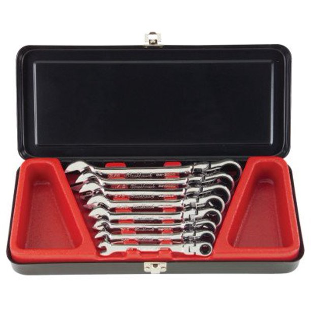 8 Pc. Locking FlexHead Geared Wrench Sets, Inch