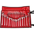 thumbnail image 1 of Bull Tools 28 Pockets | Hand Crafted | Heavy Weight Water Proof | 18 Oz. Ballistic Polyester Oxford Canvas | Garage Ready | Metric & SAE | Wrenches and Tools Bag Organizer Roll Up Pouch | Red |, 1 of 5