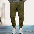 thumbnail image 3 of Dalix Ghost Embroidery Washed Midweight Jogger Fleece Sweatpants Soft Lounge Pant Drawstring Waistband Pockets Mens in Olive 2XL XX-Large, 3 of 3