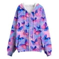 thumbnail image 4 of Gibobby Womens Sweatshirt Long Sleeve Zip Up Hoodie Pockets Jacket Casual Blouse Tops(M,Purple), 4 of 7