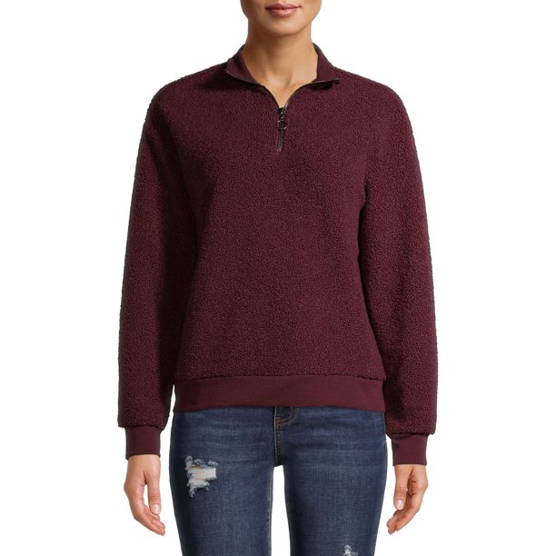 Eye Candy Juniors Mock Neck ZipUp Pullover Sweater