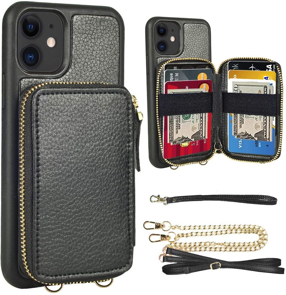 IGUOHAO iPhone 12 Mini Crossbody Case Wallet Case, iPhone 12 Mini