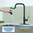 thumbnail image 5 of WOWOW Single Handle Pull Down Sprayer Kitchen Faucet in Matte Black with Deck Plate, 5 of 5