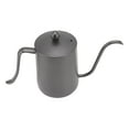 thumbnail image 4 of Cafetera profesional con boquilla de 600 ml de capacidad, de acero inoxidable, con cuello de cisne, para uso doméstico y de viaje, color negro, 4 of 14