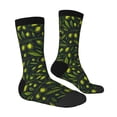 thumbnail image 3 of Uemuo Green Branch Olive Pattern Women's Crew Socks, Soft Durable Breathable Moisture-Wicking with Odor Control Cotton socks, 3 of 9