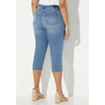 thumbnail image 2 of Catherines Women's Plus Size Sparkle Trim Jean Capri, 2 of 5