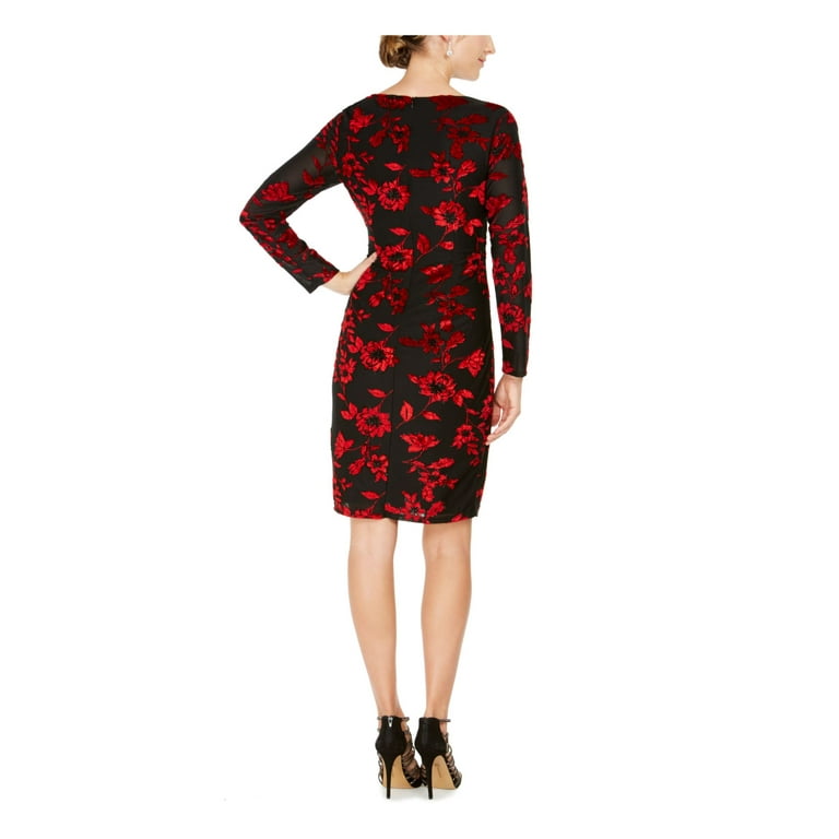 Jessica howard red top and black dress