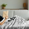 thumbnail image 3 of Inspirational Soft Flannel Fleece Throw Blanket, Encouraging Words Design Optimistic Philosophy Life Message, Cozy Plush for Indoor and Outdoor Use, 70" x 90", Black and White, by Ambesonne, 3 of 5