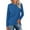 01-Blue, variant on Women's Color Block Tops Casual Long Sleeve Tunic Round Neck Pullover Shirts 01-Blue XXL