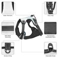 thumbnail image 4 of XMXY No Pull Dog Harness, Watercolor Blue Pastel Ink Adjustable Reflective Pet Harness with Oxford Vest, X-Large Size, 4 of 7