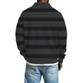 thumbnail image 3 of Dwelliawo Big and Tall Polo Shirts for Men Long Sleeve Golf Oversized Henley Shirts with Collar Comfort Heavyweight Tops Big and Tall Button Up Waffle Shirt Black 2XL, 3 of 5