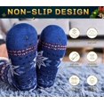 thumbnail image 4 of Men's Winter Thermal Fleece Lining Knit Slipper Socks Christmas Non Slip Socks, 4 of 6