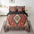 thumbnail image 2 of Red Vintage Bedding Comforter Sets 7pcs Persian Bed in a Bag, Oriental Twin Bedding Sets Retro Traditional Comforter Set, Boho Aesthetic Bedding Sets & Collections Hippie Paisley Bedroom Decor, 2 of 4