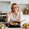 thumbnail image 5 of Multifunctional Silicone Cooking Spoon, Silicone Serving Spoons with Wooden Handle, Heat Resistant Kitchen Utensil for Non-stick Cookware, Baking Tools, Cooking Utensils Set, A, 11.4", 5 of 5