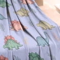 thumbnail image 3 of Purple Background Dinosaur Pattern Blanket,Comfortable Soft Lamb Wool Throw Blanket,All Season,Warm Lightweight Blankets for Sofa Bed Couch Living Room Chair,30"x40", 3 of 4