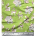 thumbnail image 1 of Soimoi Rayon Fabric Deer,Elephant & Rabbit Kids Printed Fabric 1 Yard 56 Inch Wide, 1 of 2