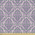thumbnail image 2 of Damask Upholstery Fabric by the Yard, Monochrome Rhythmic Ivy Style Leaves in Pop Art Tones Antique Illustration, Decorative Fabric for DIY and Home Accents, Pale Pink Mauve by Ambesonne, 2 of 5