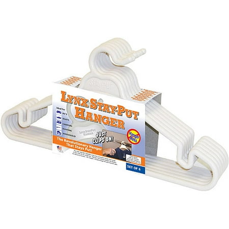 Lynx Stay-Put Non-Slip Plastic Hangers Set of 6, for RVs, Campers, Boats & Home (Tri-Lynx 1200W)