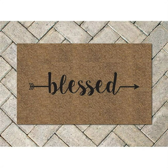 Americo 77FLBLS830 Blessed Printed Mat, Koko-Flocked - 8 x 30 in.