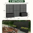 thumbnail image 4 of FOOWIN Outdoor Metal Planter Box with Trellis, Planter Box for Outdoor Yard Patio Pool, AC & Trash Can Enclosure Cover, Black, 4 of 10