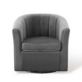 thumbnail image 3 of Modway Prospect Performance Velvet Swivel Armchair in Charcoal, 3 of 7