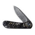 thumbnail image 1 of Civivi Knives Elementum C907C-DS1 Damascus Steel Carbon Fiber Golden Shred  Cuchillo, 1 of 4