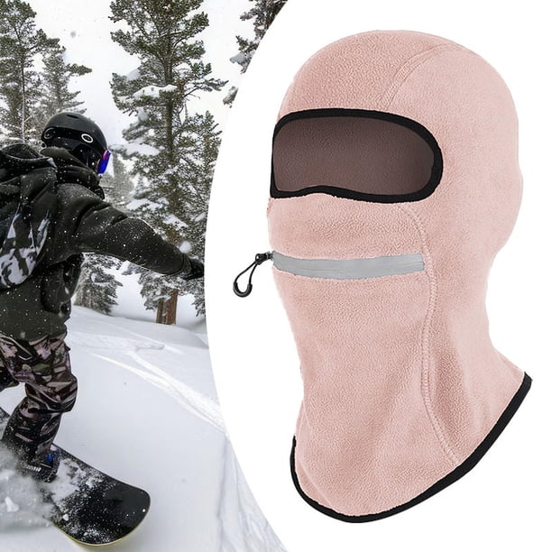 Pasamontañas Shamjiam Térmico Invierno Máscara Facial Completa Rosa