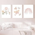 thumbnail image 5 of Juego de 3 carteles de 30 x 40 cm para habitación de niña, cuadros rosas, decoración de pared, pintura sobre lienzo, regalos de cumpleaños NPTWC003-M, 5 of 5