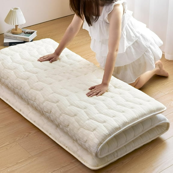 Premium Foam Japanese Futon Floor Mattress, 100% High Density Foam Comfort Floor Mattress, Thick Foldable Sleeping Mat, Dormitory Tatami Mat,