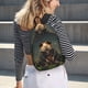 thumbnail image 5 of Disketp Lotus Leaf Starry Sky Guinea Pig print Canvas Backpack Lightweight Travel Daypack Student Rucksack Laptop Backpack-, 5 of 5