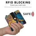 thumbnail image 4 of Small Wallet For Women Bifold Leather Pocket Coin Credit Card Holder With RFID Blocking Afrofuturism-inspired Art Nouveau, 4 of 6