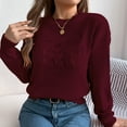 thumbnail image 4 of Halloween Sweaters For Women Plus Size Hollow Out Pumpkin Graphic Knit Long Sleeve Sweatshirt Crew Neck Lounge Funny Tops 2025 Fall Winter Holiday Trendy Sweater, 4 of 8