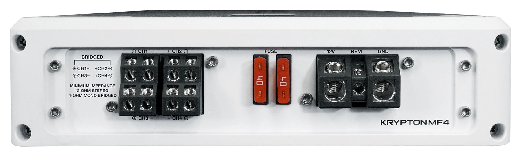 Rockville KRYPTON MF4 2400w Peak 4 Channel Marine Amplifier Boat Amp in White