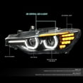 thumbnail image 2 of DNA Motoring For 12-16 BMW F30 F31 3-Series Black LED HALO DRL Projector Headlight Lamps Pair, 2 of 5