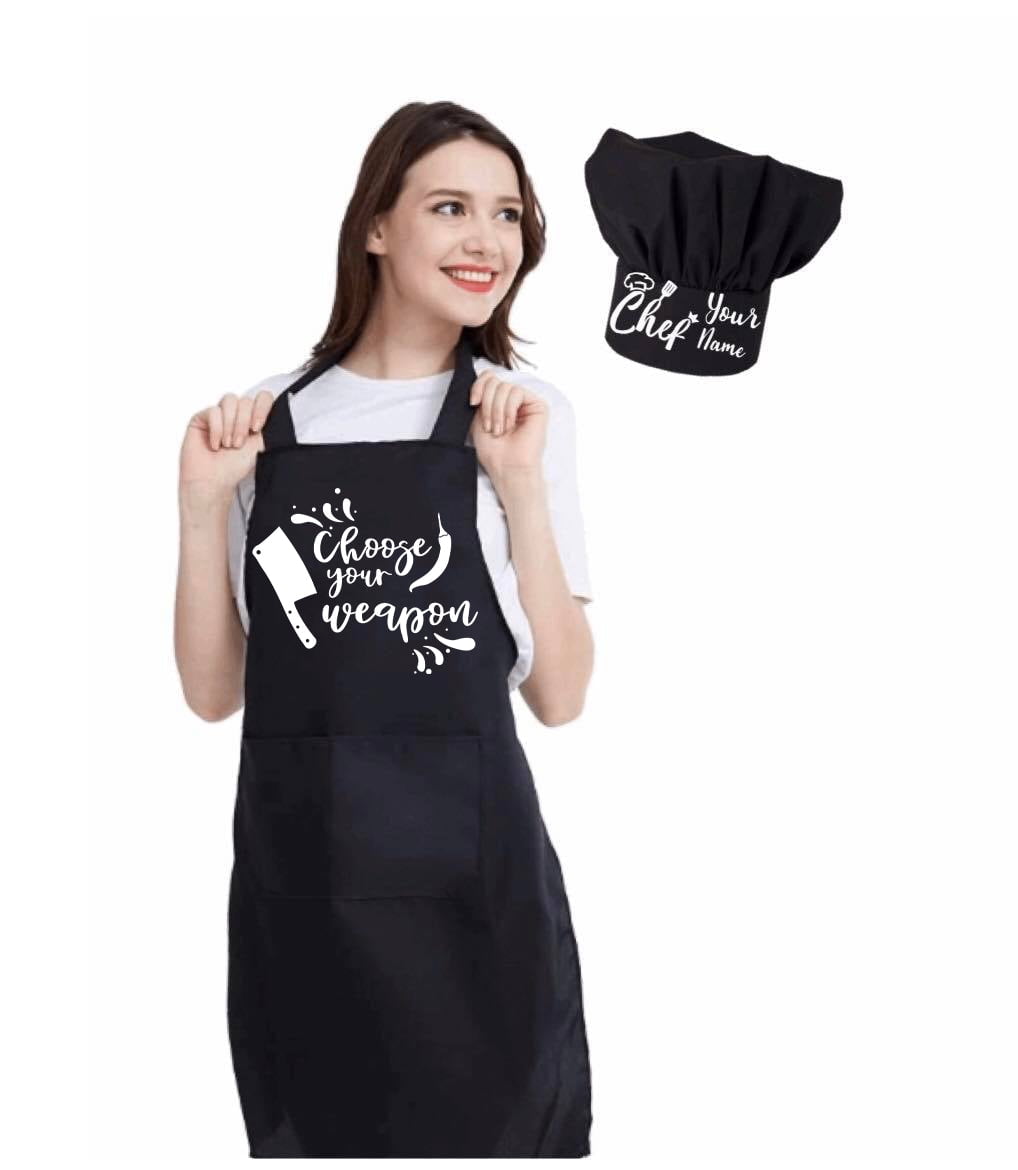 commercial chef hat with white apron new 