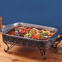 Toyvian Stainless Steel Fish Steaming Pan Double Ears Kitchen Cooking Dish