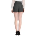 thumbnail image 3 of Unique Bargains Short Taille Haute à Nœud Papillon pour Femme, Gris Foncé, L, 3 of 7