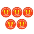 thumbnail image 2 of Advancent Calcomanía direccional de 5 piezas, pegatinas de suelo de distancia social, señal de suelo autoadhesiva, marcadores resistentes al desgaste, Decoración del hogar XG018 Advancent HA060828-18B, 2 of 6