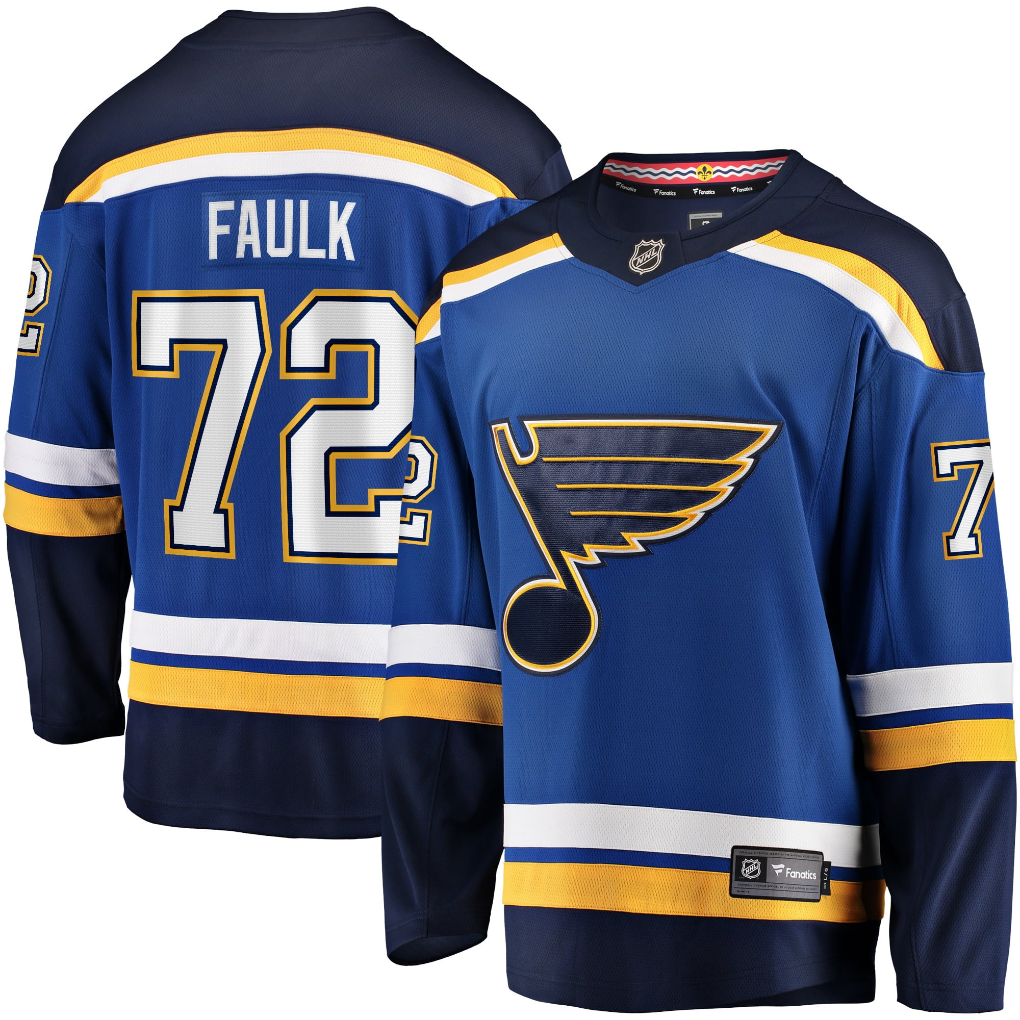 Men's Fanatics Branded Justin Faulk Blue St. Louis Blues Home Breakaway