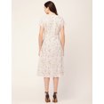 thumbnail image 2 of Moomaya Womens Printed Button Down Dress V Neck Short Sleeve Midi Dress, 2 of 8