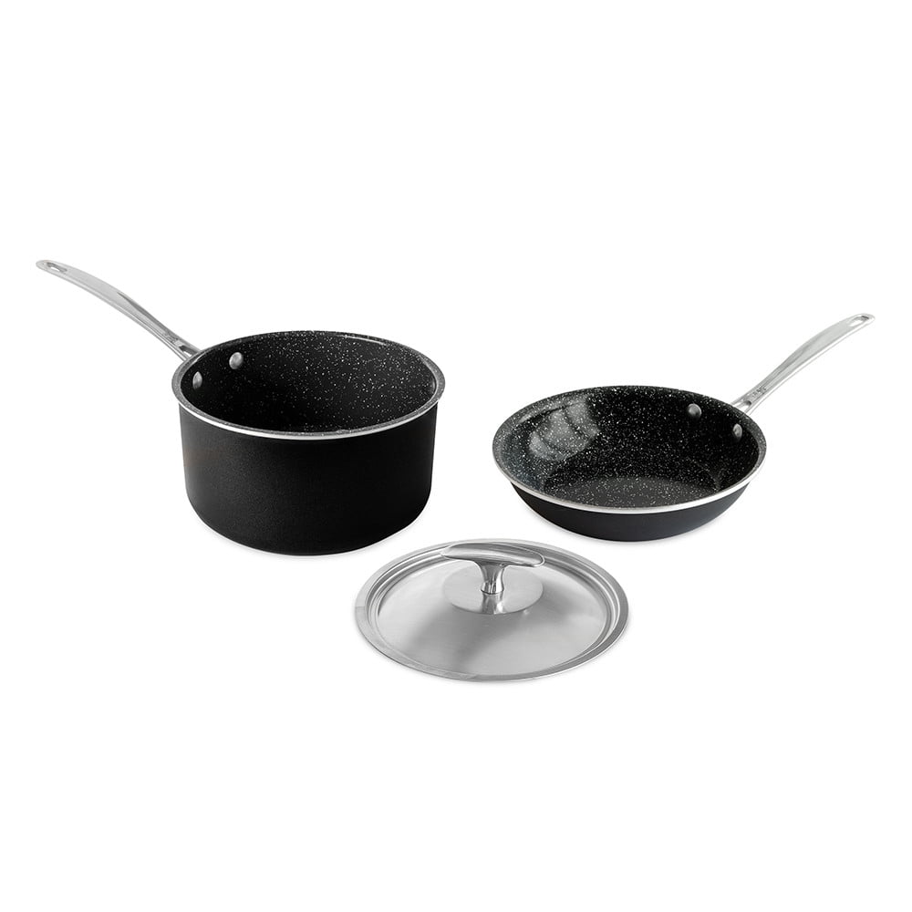 Nordic Ware Sartén Salteadora De Aluminio Basalto, 12 Pulgadas, Revestimiento Cerámico