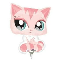 14" LITTLEST PET SHOP Pink Cat Mini Shape Balloon (Air-Fill Only) • Party Supplies Decorations Foil Mylar Balloon