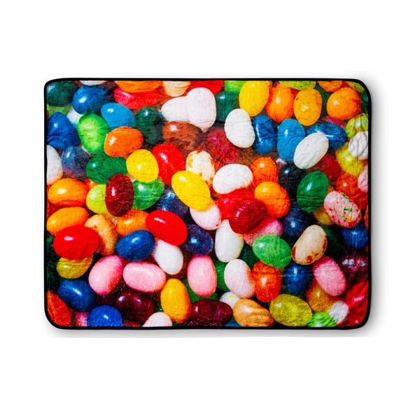 Manta Just Funky Jelly Bean de forro polar suave, 115 x 152 cm