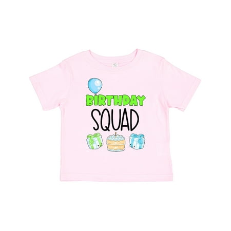 

Inktastic Birthday Squad Balloon Cake and Presents Gift Toddler Boy or Toddler Girl T-Shirt