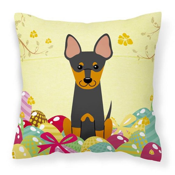 Easter Eggs Design Dog Art Fabric Decorative Pillow