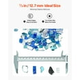 thumbnail image 5 of Fireproof Glass 10 lb 4.5 kg Fireplace Mantle 12.7 mm Reflective Firepit Glass Stone High Gloss Smokeless Landscaping for Firepit Tables Cobalt Blue Aqua Blue Transparent, 5 of 6