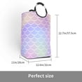 thumbnail image 3 of Picia Fish Scale1 Laundry Basket With Handles Laundry Hamper Toys Storage Organizer Foldable Bucket Washing Bin Dirty Clothes Bag For Home Bathroom Bedroom Dorm, 3 of 6